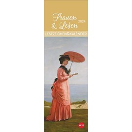 Frauen & Lesen Lesezeichen & Kalender 2024. Als kleine Aufmerksamkeit für Leserinnen - Lesezeichenkalender mit Zitaten und Bildern lesender Frauen. Mini-Kalender zum Aufhängen.