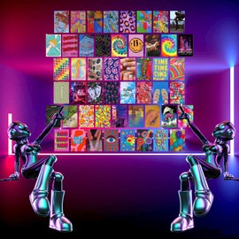 Umimiss 50pcs Y2k Room Decor - Preppy Pink Posters Poster Decorative Painting Color Aesthetic Card, Teen Bedroom Wall Decore, Posters For Teenage Girls Aesthetic, Aesthetic Pictures For Wall Y2k