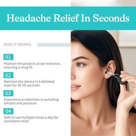 Peakloong Ear Pressure Relief Suction Device Airplane Ear Pressure Relief Through Inner Ear Pressure Balance Airplane Ear Pressure Relief Black