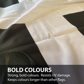 NWFlags Outdoor Heavy Cornwall Flag 3ft x 2ft 110d Knitted Polyester Suitable for Flagpoles