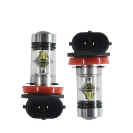 Unbranded For Honda Accord Civic 2006-2019 H11 Fog Light Projector Lens white 2X LED Bulbs