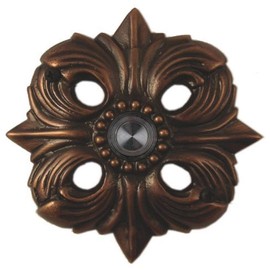 Waterwood Solid Brass Avalon Doorbell in Oil Rubbed Bronze - Wired & Illuminated Push Button from Environmentally Friendly Recycled Material