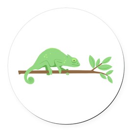 CafePress Chameleon Lizard 5.5" Round Car Magnet Magnetic Bumper Display