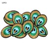 12pcs Peacock Feathers Embroidered Patches DIY Crafts Set Clothes Bags