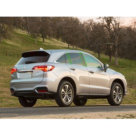 Rvinyl Pillar Post Pre Cut Window Trim Kits in Matte Black Compatible with Acura RDX 2013-2018 - Adhesive Backs