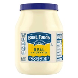 Unbranded Best Foods Real Mayonnaise 64 oz Jar – Creamy, Rich Flavor, Gluten-Free Mayo
