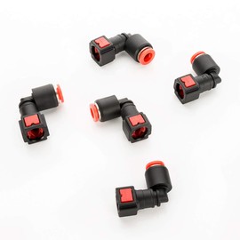 5x Fuel Cable Connector Hose Coupling Quick Release 6.3 x 8 mm Angle