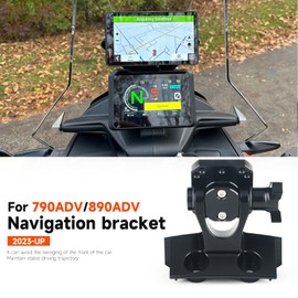 RUNNING PANTHER Motorcycle Phone Mount for 790ADV 890ADV Adventure 2023 2024-UP, Motorcycle GPS Navigation Bracket Stand Driving Recorder Mount Handlebar Phone Holder Accessories for 790 890 ADV