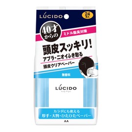 LUCIDO Scalp Clear Paper for Scalp, Sweat Wiping Sheet, Men's, 7.9 x 9.8 inches (20 x 25 cm) (x 24)