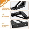 Folding Shelf Brackets 25cm, 2pcs Heavy Duty Metal Collapsible Shelf
