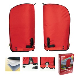 SANDIAN, Golf Bag Rain Hood Cover V3 Cape, Upgraded Version Color Hood3, Padded Club Protection, Heavy Duty All Weather Resistant, One Size Fits Most Stand Carry Cart Tour Bags [Red Color]