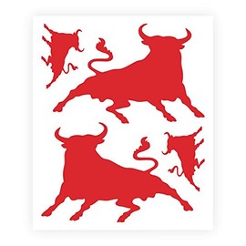 Quattroerre Supershaped Die-Cut Bull for Car, Red, 14 x 16 cm