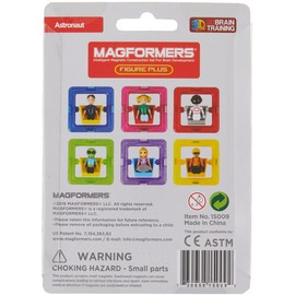 MAGFORMERS Figure Plus Astronaut (6 Piece) Magnetic Building Blocks, Educational Magnetic Tiles Kit, Magnetic Construction STEM Space Toy Set