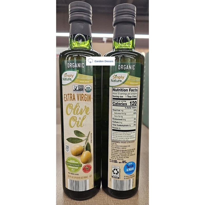 Generic Simply Nature NON-GMO Organic Extra Virgin Olive Oil 16.9fl