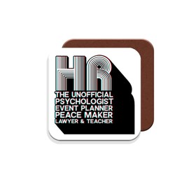 Coaster Gift for Human Resources Personnel - HR The Unofficial Psychologist Event Planner Peace Maker Lawyer & Teacher - Giftset - Made by MUGGZ in The UK