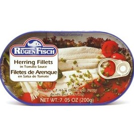 Rugen Fisch Herring Fillets in Tomato Sauce - 7.05oz [ 12 units]