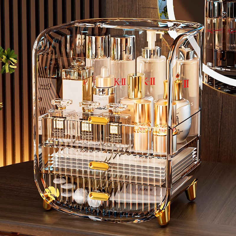 Makeup Organizer, Large Capacity Cosmetics Makeup Organizer for Vanity, Dustproof