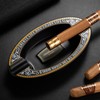 Cigar Ashtray with 2 Holders Slot Portable Indoor Cigar Ashtray