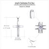 DAYLINLOVE Cross Pendant Necklace 925 Sterling Silver Origami Cross Birthstone