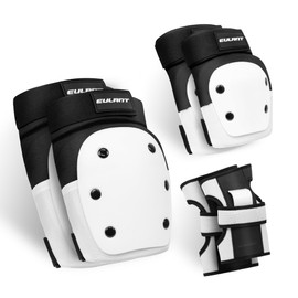 EULANT Inline Skate Pads for Teenagers and Adults, Knee Pads, Elbow Pads, Wrist Guards, 6 in 1, High Quality Adjustable Protector Set for Inline Skating, Scooter, Skateboard, Bicycle