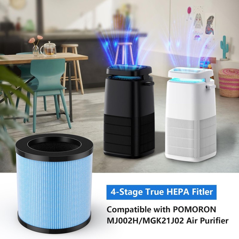 MJ002H Replacement Filter with Extra 10-Pieces Aroma pad for POMORON