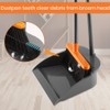 Long Handle Broom with Upright Standing Dustpan Combo for Office