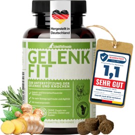 Schnüffelfreunde Gelenk Fit I Natürliche Gelenktabletten für Hunde zur Unterstützung der Knochen und Gelenke I Mit MSM, Weidenrinde und Kurkuma (150g - ca. 180 Stück)