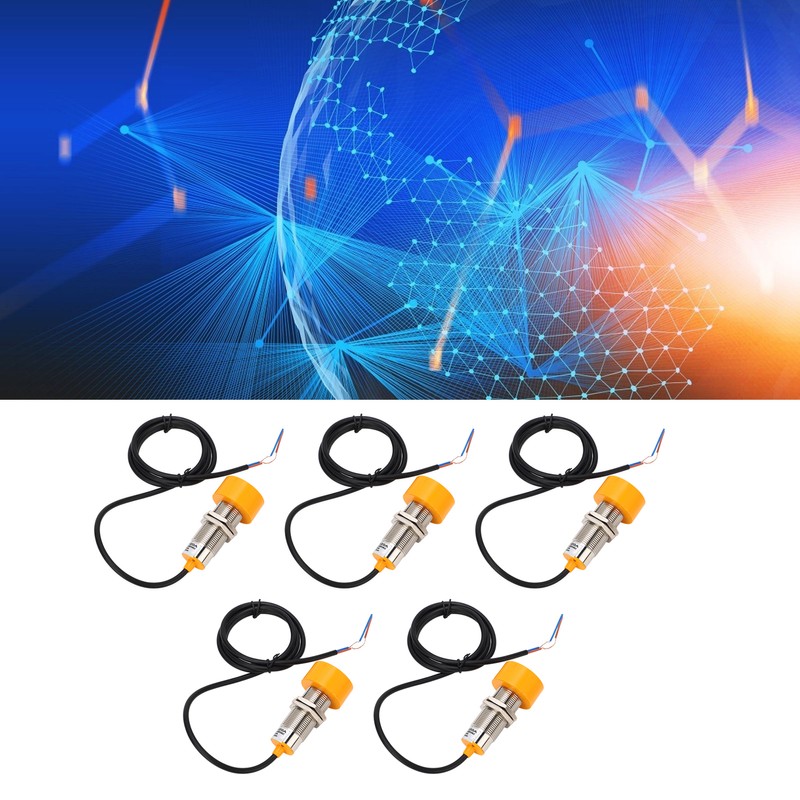 5 Pcs Proximity Switch PNP Normally Open 20mm Detection IP65