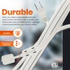 [UL Listed] 12 Feet White Extension Cord, 3 Outlet, 2
