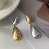 DIAMANTIO 18K Gold Plated Elegant Two-Tone Teardrop Dangle Earrings –