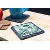 Captain at the Helm Slate Coaster with Nautical Design for