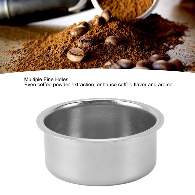 3Pcs Coffee Portafilter Filter 51mm Stainless Steel Double Serving Rust