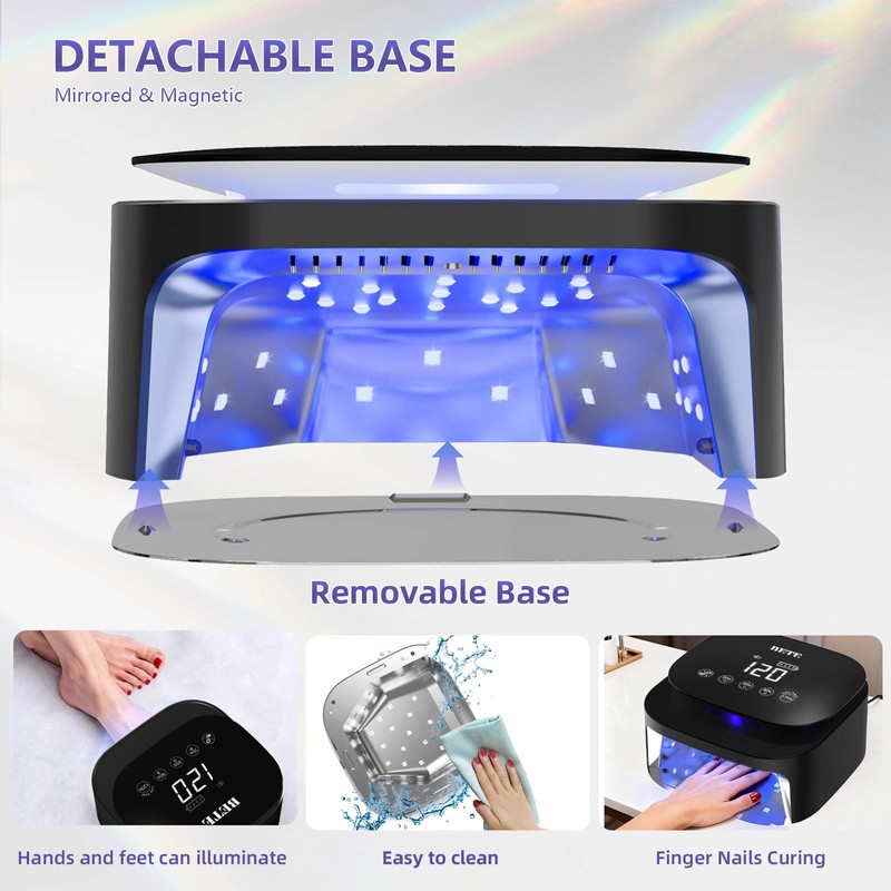 BETE 60W Cordless UV LED Nail Lamp - Rechargeable Gel