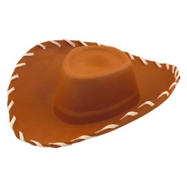Lizzy Children's Brown Cowboy Western Hat EVA material unisex Headwear Hats for cowboy, cowgirl and sheriff fancy dress Woody Costume outfit Accessories Dress- up Party