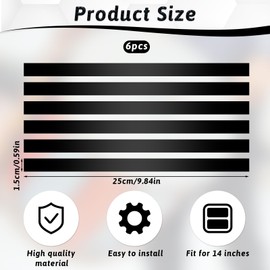 6 Pcs Snare Drum Strap Snare Wire Polyester Film Straps Black Snare Wire Snare Drum Wire Snare Strip Snare Wire Trapping Kit Snare Wire Belt for 14 Inch Snare Drum