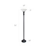 Elegant Designs LF2001-RBW 1 Light Torchiere Floor Lamp with Marbelized