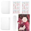 TEHAUX Budget Binder Money Organizer A6 Size Marble Notebook Zipper