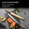 HEZHEN 300mm Sashimi Knife,Forged Steel Sushi Yanagiba Knife, Sushi Slicing,