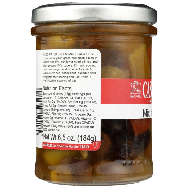 Castellino Mixed Italian Olives, 6.5 OZ