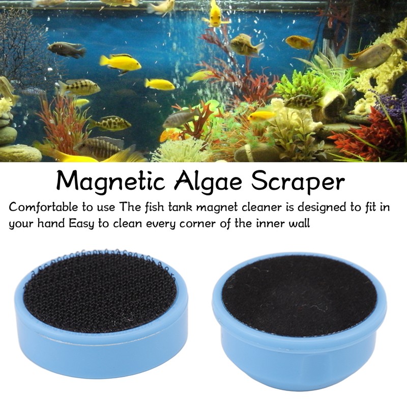 Fish Tank Magnetic Brush Round Double Sided Cleaning Prevent Scratch