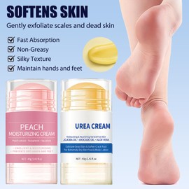 2-Pack-Urea Cream for Cracked Heels & Dry Skin – Intensive Foot Moisturiser & Hand Cream – Improve & Hydrate Rough Skin