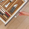 Relaxdays 10018886 Bamboo Cutlery Tray - 4 Compartments Approximately 25