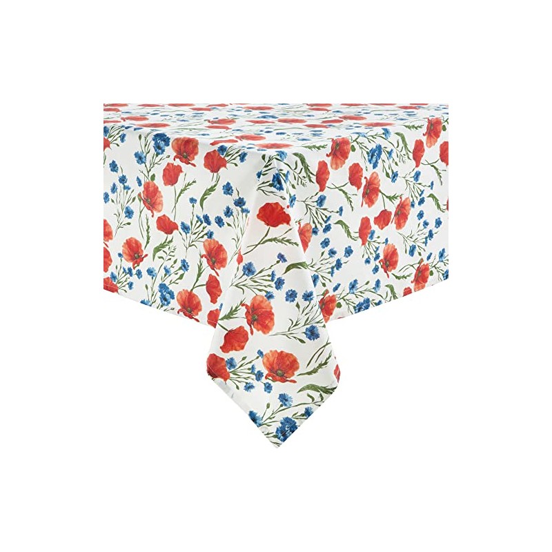 REDBEST Tablecloth 100% Cotton Poppy Size 110 x 140 cm