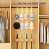 SWTYMIKI Over Door Hat Organizer - 4 Packs Metal Hanging