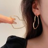 TseenYi Large Heart Hoop Earrings Boho Large Heart Huggie Earrings