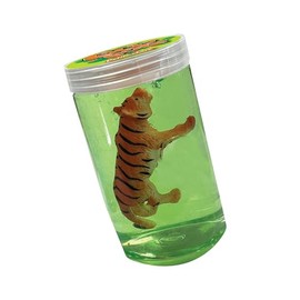 GooPotz - Tiger from Deluxebase. Colourful Sensory Slime Toy with a Tiger Figure. Stretchy Slime Putty and Animal Toys for Kids.