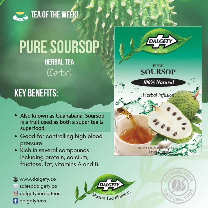 Dalgety Pure Soursop Herbal Infusion 6x40g Cartons (6 Pack) 100%