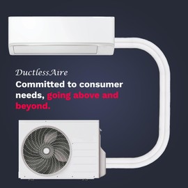 DuctlessAire Line Set for Ductless Mini Split Air Conditioner Heat Pump Systems - 25 Ft 3/8" x 5/8" - Insulated Copper Twin Coil - Reliable and Efficient Cooling and Heating Solution