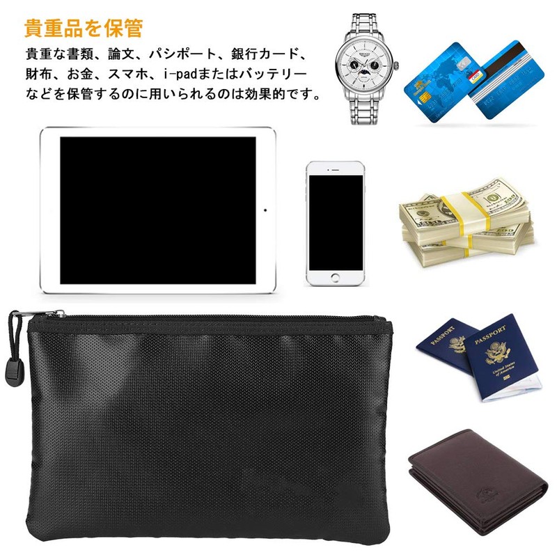 Fireproof Safe, Valuable Document Storage Case, Waterproof Document Case, Double