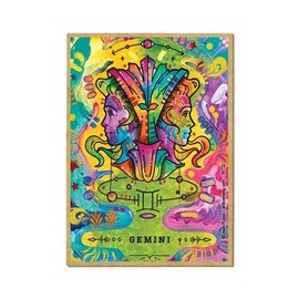 SJT Enterprises Astrological Signs Horoscope Magnets, Gemini (The Twins) – 2.5 by 3.5 inch Wood Fridge Magnets Featuring Art of Dean Russo, Gift for May or June Birthdays (SJT78732)